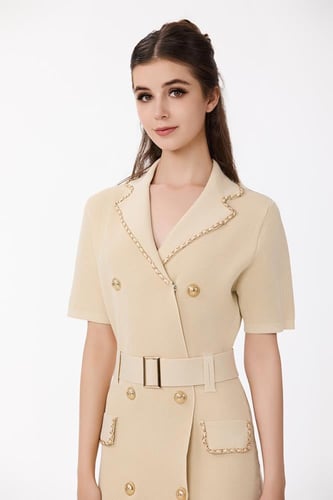 فستان كريب بيج بقصة جاكيت