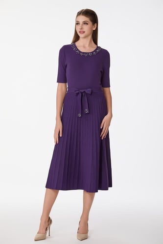 فستان استرتش بنفسجي