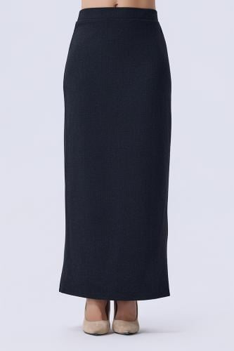 تنورة مستقيمة أسود طويلة