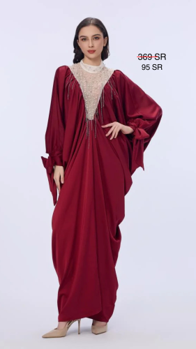 فستان كريب مع ورد