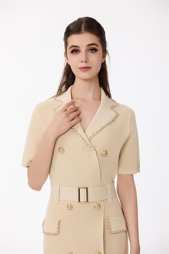 فستان كريب بيج بقصة جاكيت