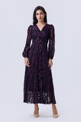 فستان موف ساتر أنيق