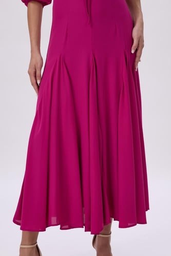 فستان ماكسي فوشي