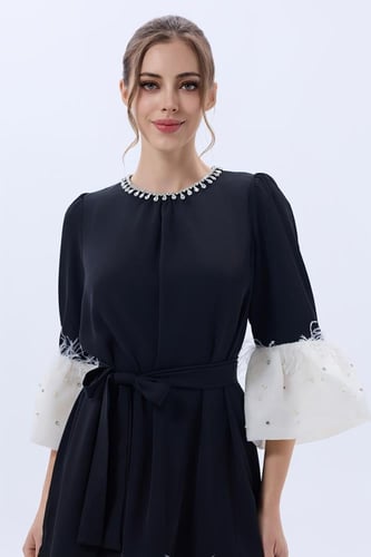 فستان كريب واورغنزا