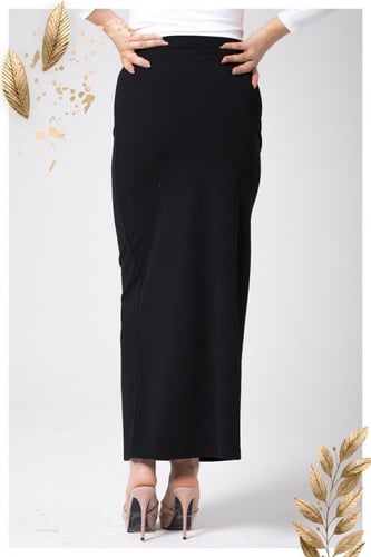 تنورة كريب استرتش أسود