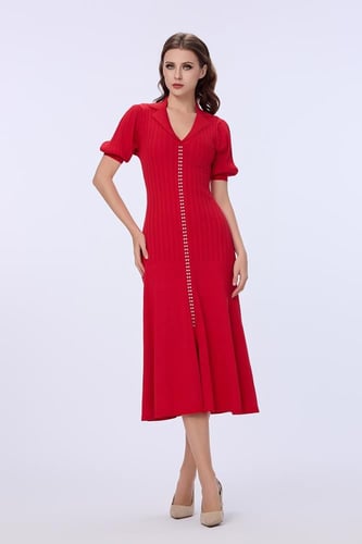 فستان استرتش احمر