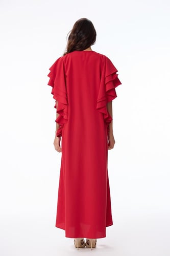 جلابية كريب مع ترتر