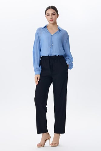 بلوزة ازرق فضفاضة