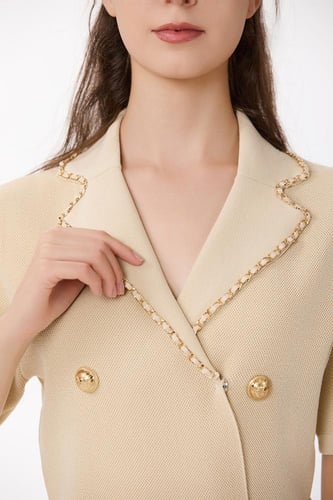 فستان كريب بيج بقصة جاكيت