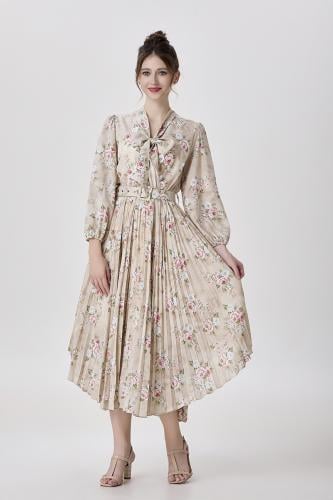 فستان ستان ميدي