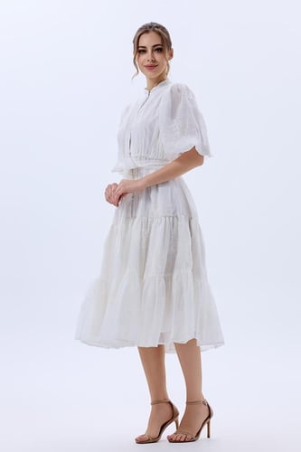 فستان شيفون مطرز