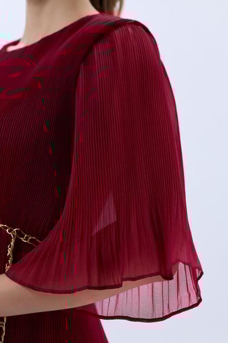 فستان شيفون بليسيه