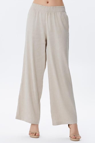 بنطلون وسيع بيج