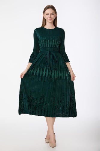 فستان اخضر بليسية