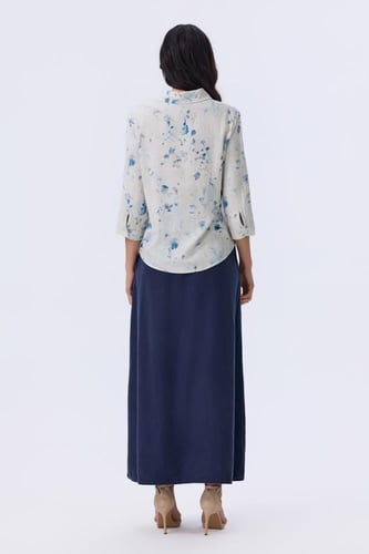 بلوزة مزهر بأكمام 3/4 وقصة أنيقة | Prando