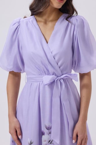 فستان ميدي بنفسجي مورد | Prando