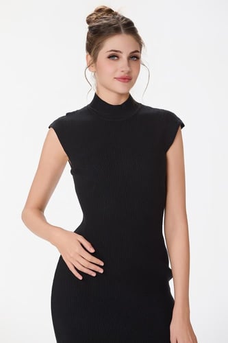 فستان صوف ناعم استريتش