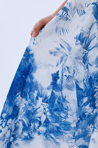 فستان قطن بطبعة الورد