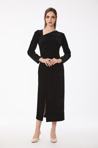 فستان استرتش مع كريستال