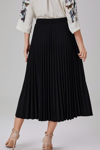 تنورة كلوش مكسر أسود