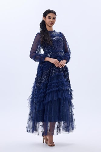 فستان تول مع ترتر