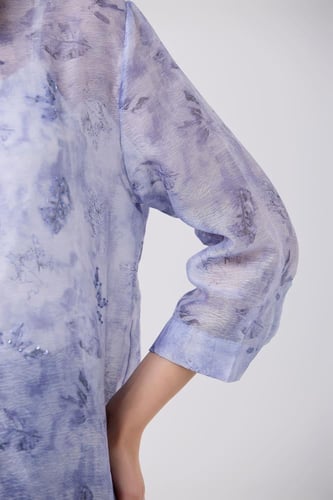 بلوزة شيفون بنفسجي