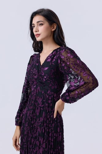 فستان موف ساتر أنيق