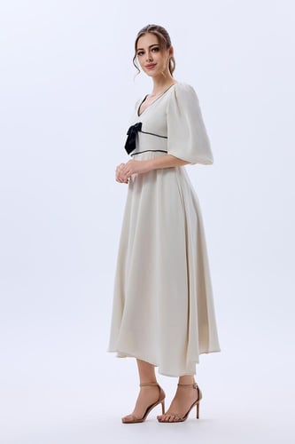 فستان كلوش كريب