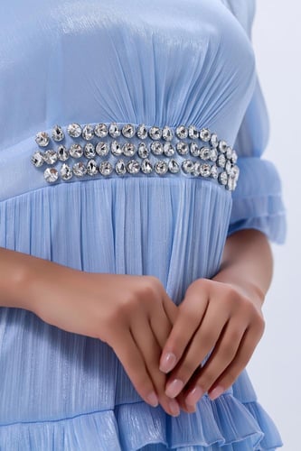 فستان شيفون مع كريستال