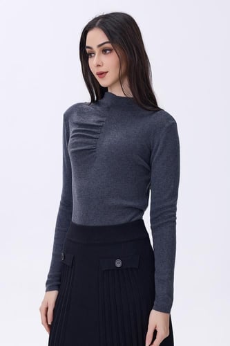 بلوزه رصاصي غامق