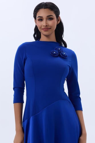 فستان ازرق كريب و ستان