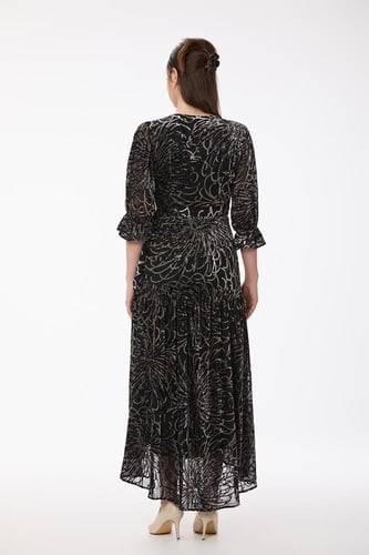 فستان طبع مخمل