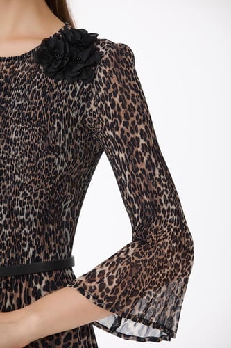 فستان شيفون نقشة الفهد