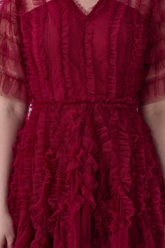 فستان عنابي