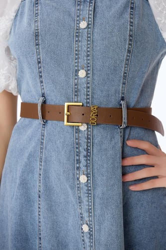 فستان جينز مع دانتيل