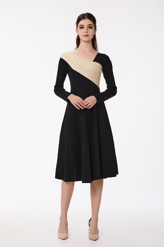 فستان صوف ناعم استرتش