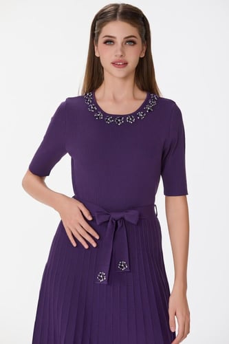 فستان استرتش بنفسجي