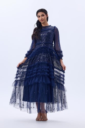 فستان تول مع ترتر