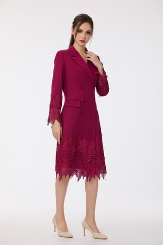 فستان كريب قصة جاكيت