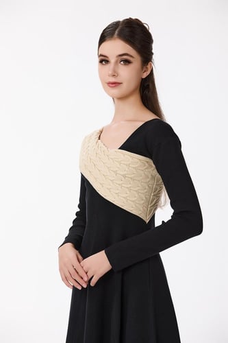 فستان صوف ناعم استرتش