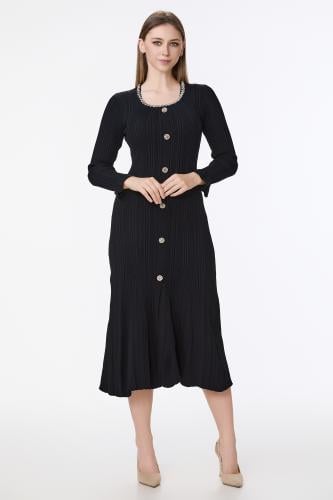 فستان اسود استرتش