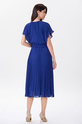 فستان بليسية أزرق ملكي