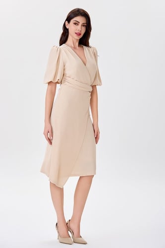 فستان كريب بيج بقصة كلاسيكية