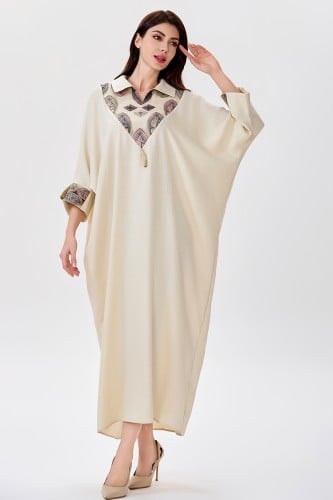 جلابية كتان قصة فراشة