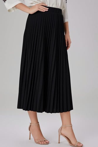 تنورة كلوش مكسر أسود