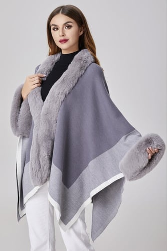 جاكيت صوف ناعم رمادي