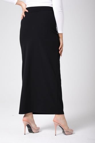 تنورة كريب استرتش أسود