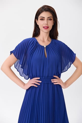 فستان بليسية أزرق ملكي