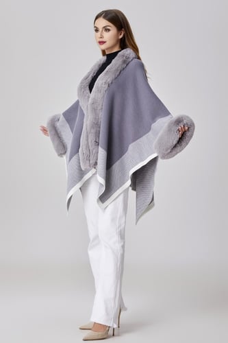 جاكيت صوف ناعم رمادي