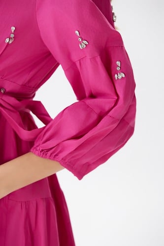 فستان قطن بكريستال